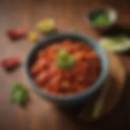 A vibrant bowl of sambal oelek showcasing its rich red color and texture