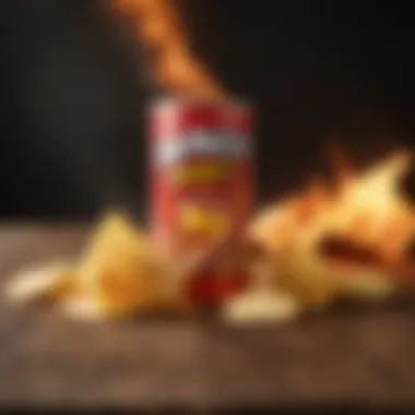 Marketing materials for Scorching BBQ Pringles displayed in a visually appealing way.