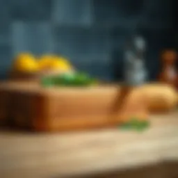 High-quality wooden cutting board showcasing fine grain texture