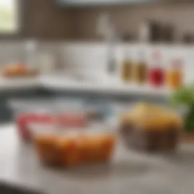 Efficient Meal Prepping Silicone pouches in use for meal prepping on a stylish countertop