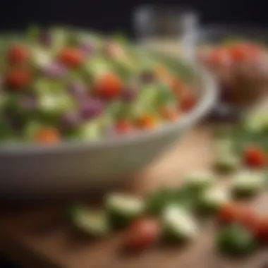 Freshly chopped vegetables in a bowl