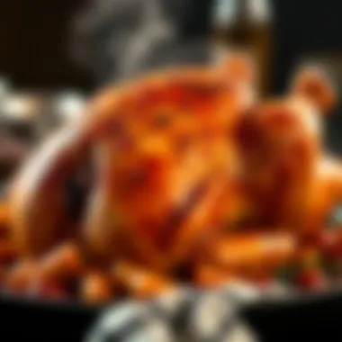 Well-Seasoned Turkey Ready for Smoking Close-up of a well-seasoned turkey ready for the smoker