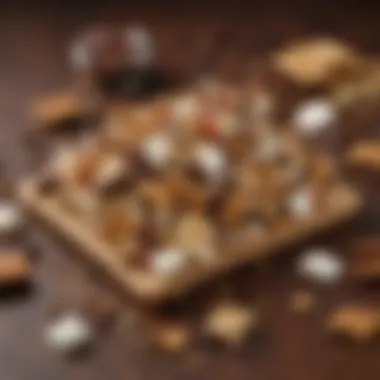 Modern Take on S'mores Trail Mix A beautifully plated S'mores Trail Mix with fresh fruits and nuts for a modern twist