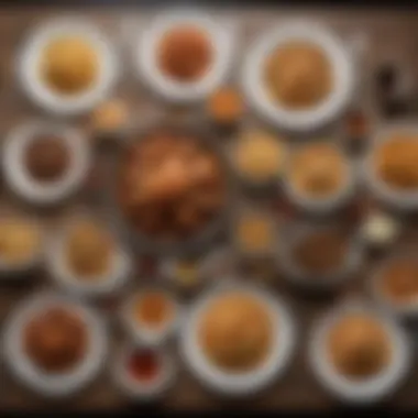 A beautifully arranged table featuring a soul food feast