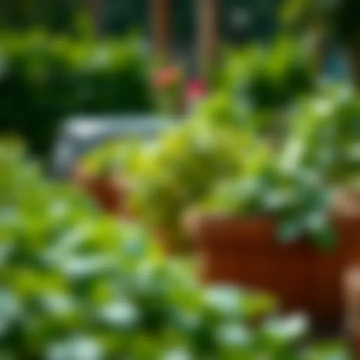 Lush Garden with Compost Benefits A lush garden thriving with the help of compost