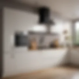 Modern kitchen storage cupboard showcasing sleek design