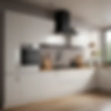 Modern kitchen storage cupboard showcasing sleek design