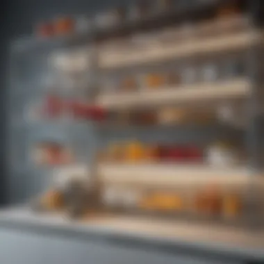 Innovative cupboard design with open shelving for easy access