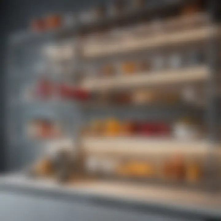 Innovative cupboard design with open shelving for easy access