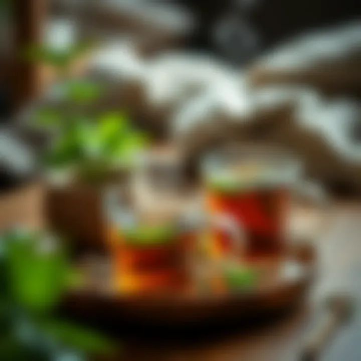 Alternative Therapies for Recovery Herbal teas steeping in a cozy setting