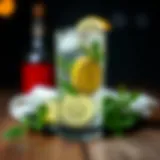 Hydration Strategy for Hangovers A refreshing glass of water with lemon and mint