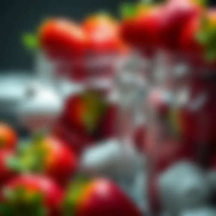 Preserved strawberries in jars