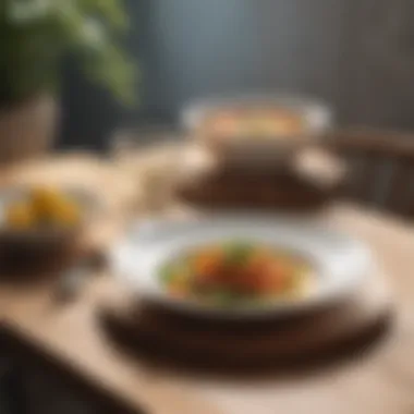 Sleek Minimalism for Summer Gatherings Minimalist summer dish set on a wooden table