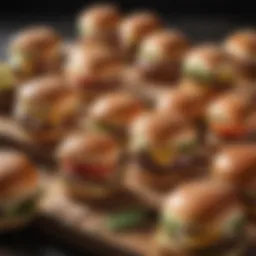 A vibrant display of assorted summer sliders showcasing various ingredients and flavors.