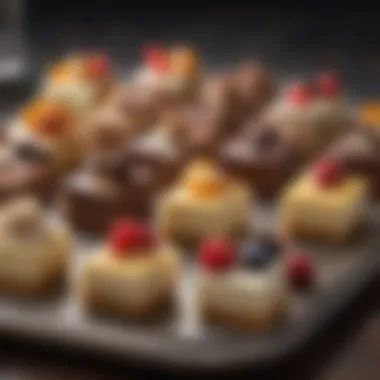 Decadent Dessert Bites Decadent dessert bites arranged on a stylish tray