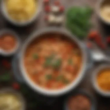 Fresh Ingredients for Pasta e Fagioli An array of fresh ingredients including beans, vegetables, and herbs for Pasta e Fagioli