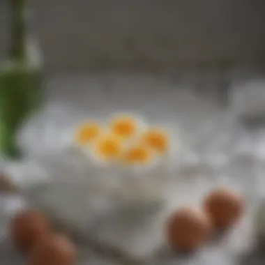 The Cold Water Method Explained A bowl of cold water with eggs submerged