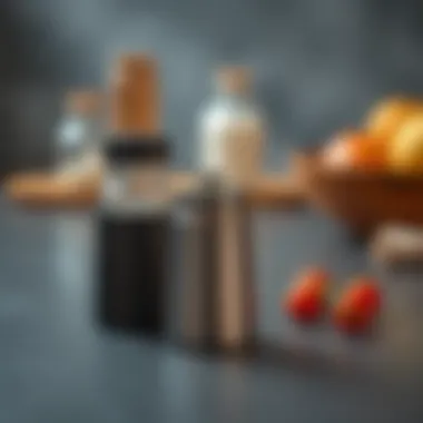 Modern minimalist pepper shaker in sleek metal