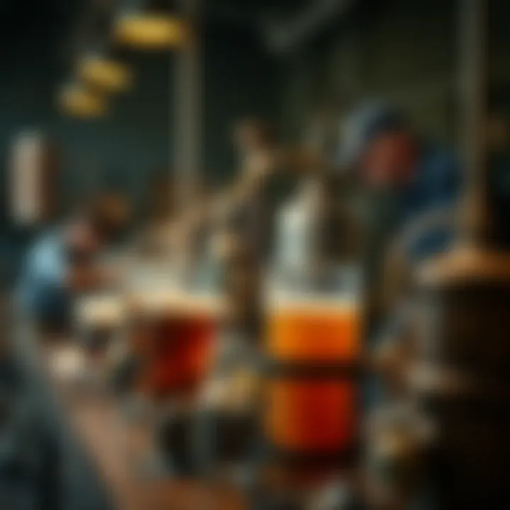 Craftsmanship in Brewing: Equipment and Techniques Artisan brewers engaged in the brewing process with various equipment