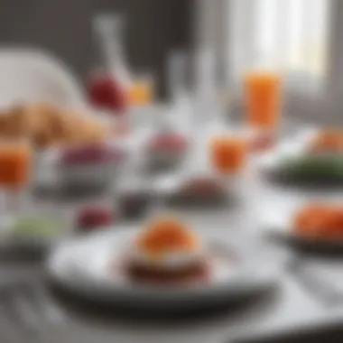 Modern Minimalist Tablesetting Modern minimalist tablesetting featuring sleek design