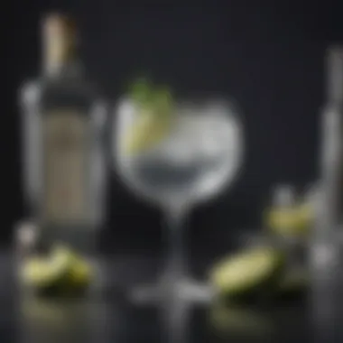 Elegant glassware showcasing a perfectly crafted gin and tonic.