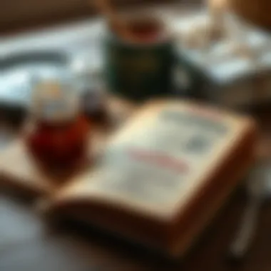 Cherished Family Recipe Book An antique family recipe book opened to a page featuring the cherished BBQ sauce recipe.