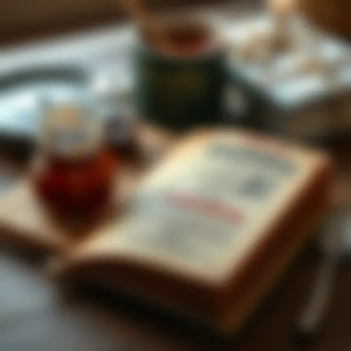 Cherished Family Recipe Book An antique family recipe book opened to a page featuring the cherished BBQ sauce recipe.