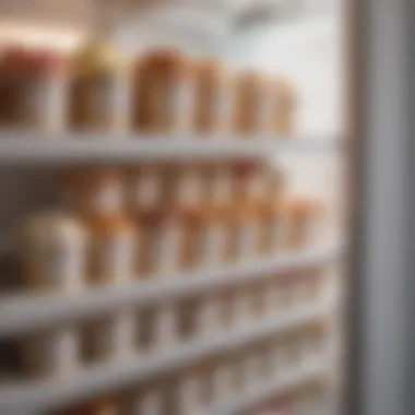 Organizing Your Ice Cream: The Power of Labeling An elegant display of labeled ice cream containers in a freezer