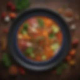 A vibrant plate of attieke garnished with fresh vegetables and spices.