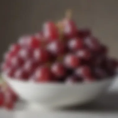 An elegant bowl of grapes, symbolizing enjoyment and wellness