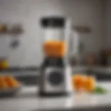 A sleek and modern quiet blender on a kitchen countertop.