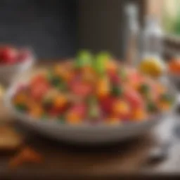 A beautifully arranged dish showcasing vibrant colors and textures.