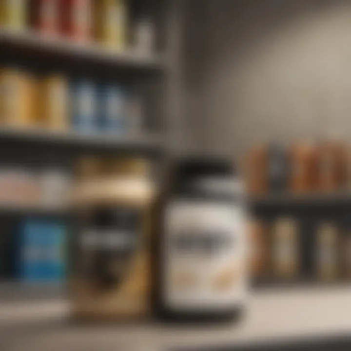 A selection of top whey protein brands showcased on a shelf