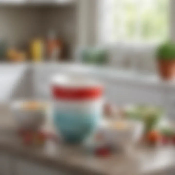 Corelle bowls arranged on a kitchen countertop emphasizing functionality