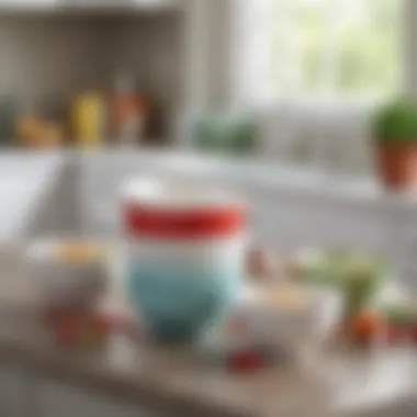 Functional Arrangement of Corelle Bowls Corelle bowls arranged on a kitchen countertop emphasizing functionality