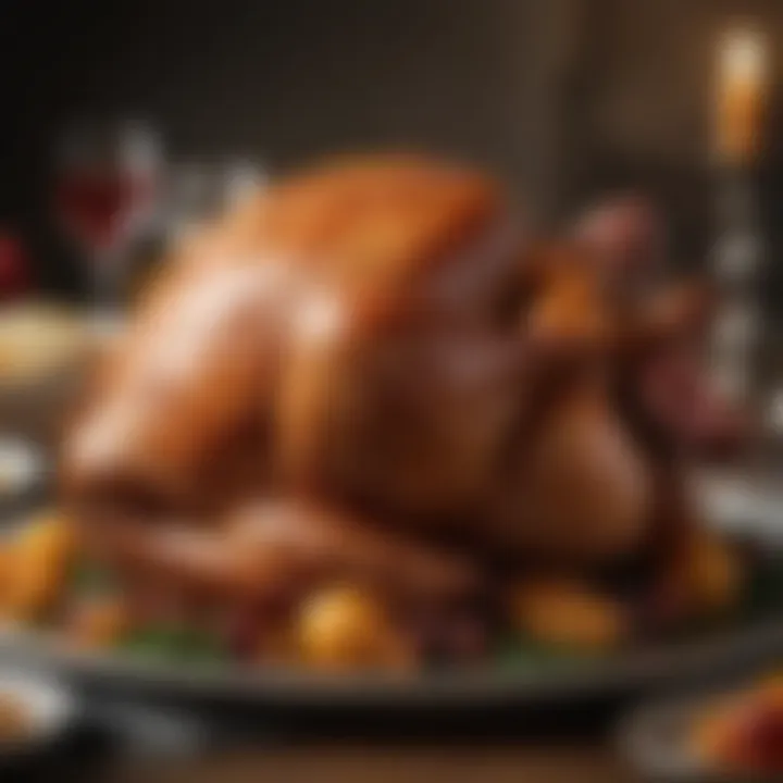 Elegant carving of a turkey showcasing juicy meat