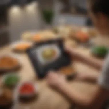Choosing the Right Meal Kit Service A person analyzing meal kit options on a digital device