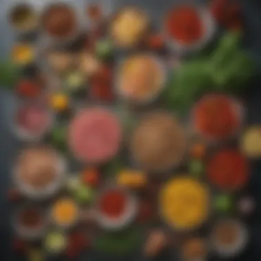Fresh Ingredients for Weeknight Dinners A vibrant selection of fresh ingredients arranged artfully on a countertop