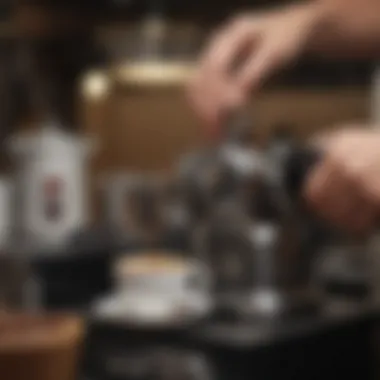 An instructional visual showing optimal maintenance practices for hand coffee grinders.