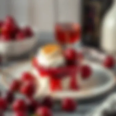Decadent Dessert Featuring Kirsch Traditional dessert infused with kirsch