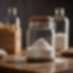 Stylish glass flour keeper container with a wooden lid