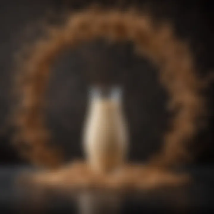 A dynamic representation of hormones with soy as a focal point.