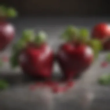 Beets and Heart Health Connection A heart made of beets symbolizing cardiovascular health