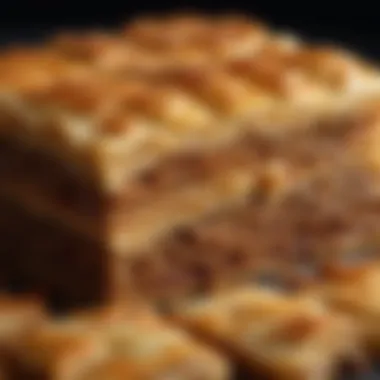 Intricate Layers of Baklava Layered baklava showcasing the intricate pastry structure