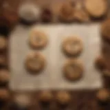 A historical display of ancient cookie recipes hand-written on parchment.