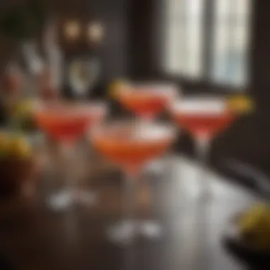 A stylish social gathering where ready cocktails enhance the dining experience.