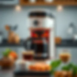 Elegant design of the 6 in 1 coffee maker showcasing its multiple functionalities