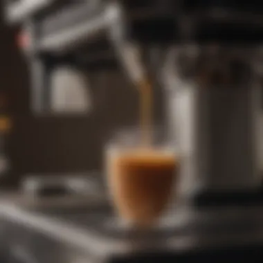 Coffee Brewing in Action Close-up of coffee brewing in a high-end coffee maker