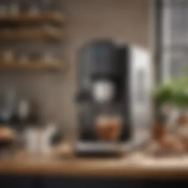 Stylish Coffee Maker in Kitchen Stylish kitchen setting featuring coffee makers