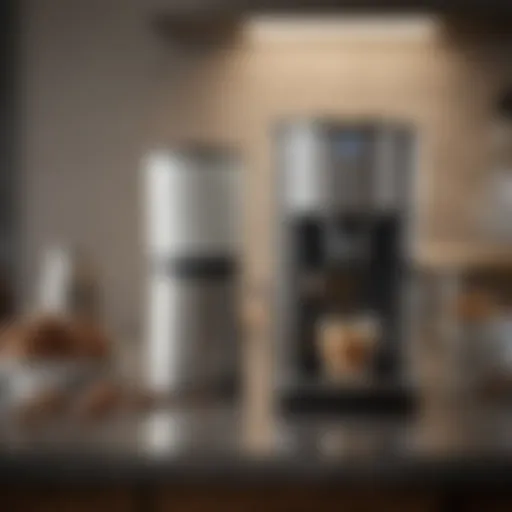 Elegant single coffee maker showcasing sleek design